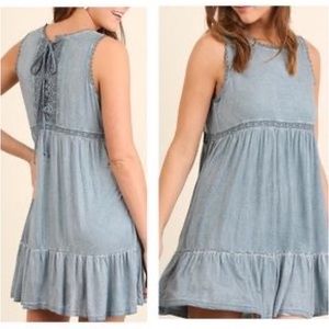 Umgee Casual Sleeveless Dress with Back Tie